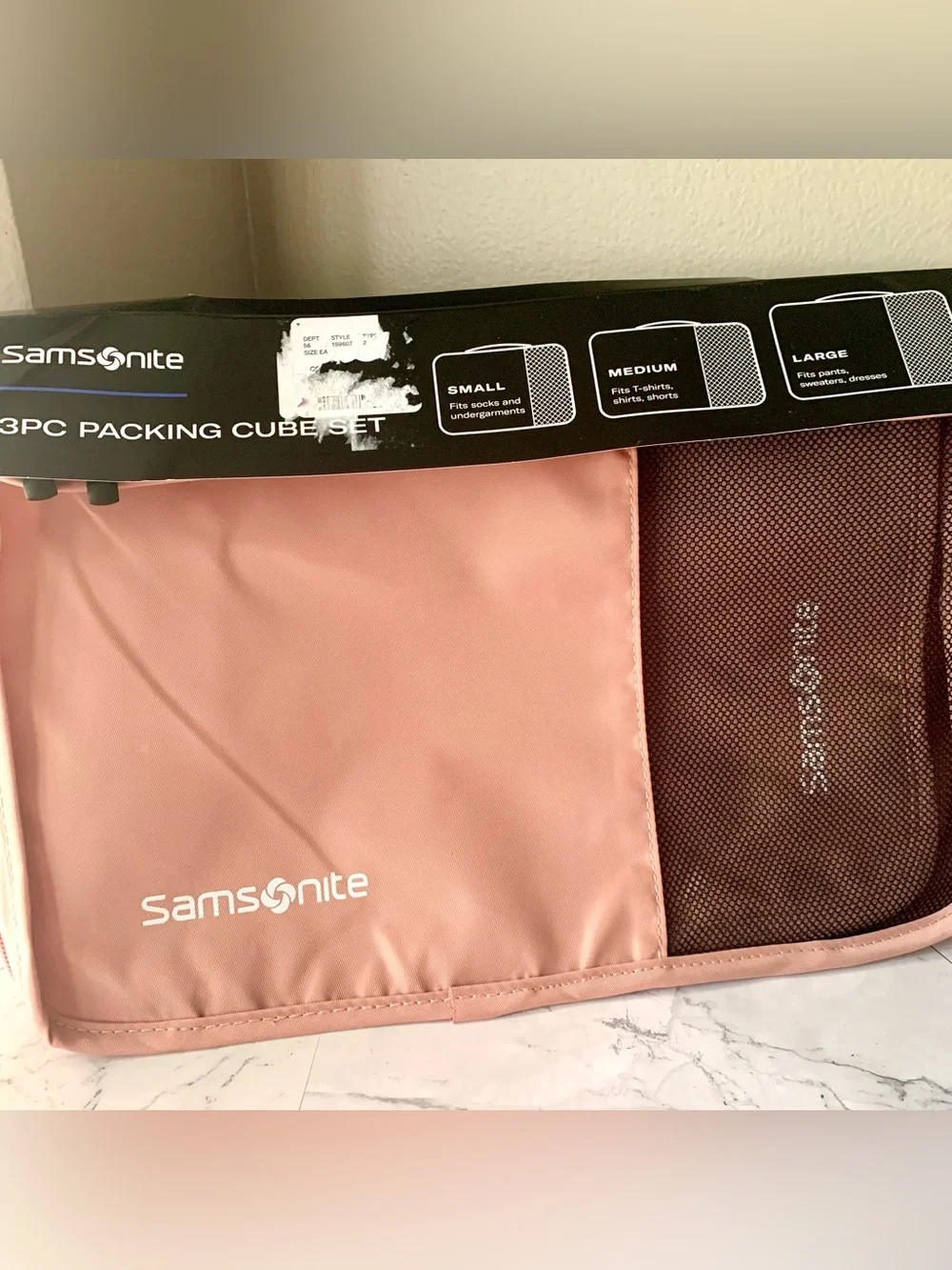 Samsonite 3 Piece Packing Cube Set Travel Carry On Organizer